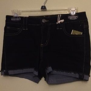 Dark wash blue jean shorts